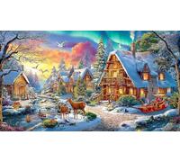 aurora borealis Puzzle 1000 pezzi in carta riciclata - Gioco estremamente difficile per adulti Attività domestica 38x26/1000pcs