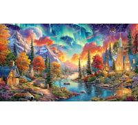 aurora borealis Puzzle 1000 pezzi per adulti - Gioco per la famiglia divertente Sfida educativa difficile 38x26/1000pcs