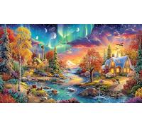aurora borealis Puzzle 1000 pezzi per adulti - Gioco per la famiglia divertente & Stimolante Idea regalo perfetta Attività domestica 38x26/1000pcs