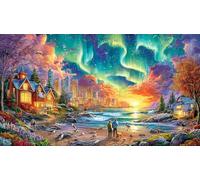 aurora borealis Puzzle per adulti 1000 pezzi - Gioco divertente & Stimolante Carta riciclata Idea regalo per casa 38x26/1000pcs