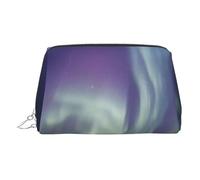 Aurora - Borsa organizer in pelle per articoli da toeletta da donna, adatta ai viaggi, Argento, Taglia unica, Beauty case