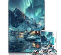 Aurora Cabin JigsawPuzzle 1000 pezzi per adolescenti, gioco rompicapo, decorazione da parete, regali unici per compleanno e Natale (38x26cm)
