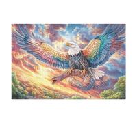 Aurora Cloud Sea Flying Bald Eagle Puzzle 1000 Pezzi Duomo Di Milano Per Adulti Animal Pet Doll Cartone Di Alta Qualità Stampa Ad Alta Definizione Per Decorazione Ufficio Da Passatempo 100