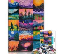 Aurora Collage - Puzzle da 1000 pezzi per adolescenti, regalo antistress, sfida difficile, migliora l'amore tra coppie (75x50cm)