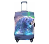 Aurora - Copribagagli da viaggio con orso polare blu ghiaccio - Copertura elastica per valigie da 45,7 - 81,7 cm, Nero , L