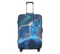 Aurora, copribagagli da viaggio con tigre bianca, protezione elastica per valigie, 45-81 cm, Nero , L