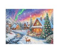 Aurora Cottage Snow Puzzle 500 Pezzi Sfida Rompicapo Impossibile Happy Time Rompicapo Estremamente Difficile Per Veri Esperti Regalo Per Chi Ama Le Sfide 500 PCS