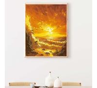 Aurora Diamond Painting Kit CompletoMontagna Pittura Diamante 5D Rotondo Completo per Adulti Principiante, Pittura Diamante Strass Ricamo a Punto Croce Painting per Regalo 30 x 40 cm PJY9 K-2