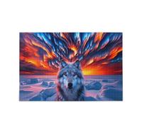 Aurora e lupo puzzle fai da te regalo puzzle con borsa portaoggetti in rete divertente attività familiare 1000 pezzi