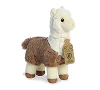 AURORA, Eco Nation 35039 - Peluche in alpaca bicolore, 28 cm, colore: marrone e bianco