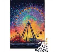 Aurora Ferris Wheel Jigsaw Puzzle Impossible 1000Pcs Decorazione Per La Casa. Rilassamento E Intelligence Per Adulti E Ragazzi Da 14 Anni 1000pcs (75x50cm)