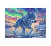 Aurora Grey Wolf Puzzle 500 Pezzi Raffaello Per Collezionisti Cartone Di Alta Qualità Opere Rinascimentali Per Decorazione Ufficio Da Passatempo Qualità Premium 500 PCS