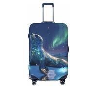 Aurora Iceberg Seal A Travel Luggage Covers - Copertura elastica per valigie, 45-81 cm, Nero , L