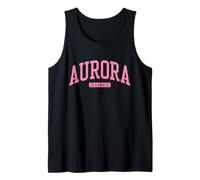 Aurora Illinois IL College University Style Navy Canotta