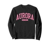 Aurora Illinois IL College University Style Navy Felpa