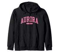 Aurora Illinois IL College University Style Navy Felpa con Cappuccio