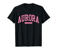 Aurora Illinois IL College University Style Navy Maglietta