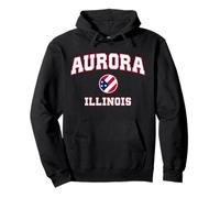 Aurora Illinois (Il) Felpa con Cappuccio