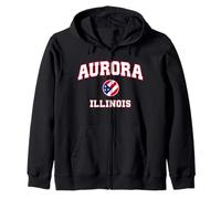 Aurora Illinois (Il) Felpa con Cappuccio