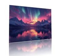 Aurora Jigsaw Puzzle Adulti 1500 pezzi Jigsaw Puzzles Classici Arte Impossibili Grandi Dimensioni Cielo Stellato per Adulti e Ragazzi Divertimento Giochi Rilassamento e Intelligence 57x87cm t-377