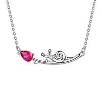 Aurora Lacrime 925 Sterling Silver Lumaca Uccello Collana con ciondolo a forma di ramo gioielli per incontri regalo per donne e ragazze