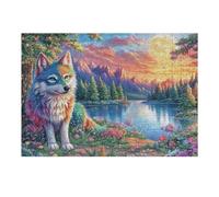 Aurora Lake Color Fox Rompicapo 300 Pezzi Per Adulti Principianti Cartone Rigido Resistente Difficoltà Media Per Riunioni Con Amici Nuovo Arrivo Qualità Standard 300 PCS