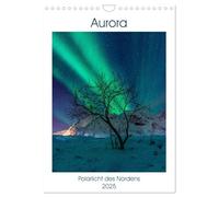 Aurora - Luce polare del nord (calendario da parete 2025 DIN A4 alto), calendario mensile Calvendo