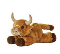 Aurora Mini Flopsie Toro Bull Highland Cow Scottish Peluche Toy