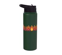 Aurora On Fire - Parola artistica con nome e scritta "Cute Custom" Stainless Steel Insulated Water Bottle