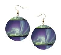 Aurora Orecchini in pelle alla moda da donna pendenti 1 paio di orecchini leggeri stampati piercing gioielli regali per donne ragazze