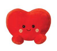 Aurora World 61513 - Peluche ecologico a forma di cuore, 13 cm, colore: Rosso