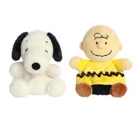 Aurora Peanuts Palm Pal - Set di peluche Snoopy e Charlie Brown