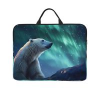 Aurora Polar Bear - Custodia per laptop (41,9 x 31 cm), adatta per viaggi quotidiani, turismo, viaggi d'affari, pendolari, ecc.