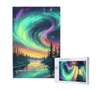 Aurora Puzzle 300 Pezzi, Paesaggio Puzzle Adatto ad Adulti e Principianti, Giochi Divertenti/Sfidanti/Impossible, DIY Hobby Creativi per Adulti Attività Artigianali, Regali per Uomini/Donne M-1969