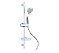 AURORA SET ASTA DOCCIA SALISCENDI COLONNA ACCIAIO INOX ABS DOCCETTA 3 GETTI