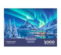 Aurora Snow Mountain Lake Puzzle Giochi 1000 Pezzi Regalo Per Lui E Per Lei Arte Interesting Puzzle Adulti Idea Regalo Per 70x50cm/1000pcs