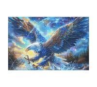 Aurora Starry Sky Bald Eagle Rompicapo 1000 Pezzi Per Adulti Viaggiatori Cartone Resistente All'usura Paesaggi Mondiali Per Vacanze Estive Kit Completo Qualità Garantita 1000 PCS/75x50cm