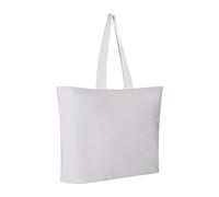 Aurora Store 10 BORSE SHOPPERS IN TNT 50x40 cm con soffietto 12cm BUSTA SPESA BUSTINE RIUTILIZZABILI SHOPPER RETTANGOLARI 80 g/m2 termosaldato con manici lunghi da 54cm (Bianco)