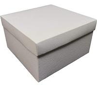 Aurora Store 10 Scatole in Cartone con Coperchio Bianco Pieghevole Fai da Te 12x12x6 cm bomboniera Matrimonio Battesimo Comunione Regalo Muffin Porta Confetti