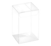 Aurora Store - 10 Scatoline rettangolari in PVC Trasparente 12x12x19 cm portaconfetti bomboniera Astuccio Matrimonio Battesimo Laurea plastica segnaposto