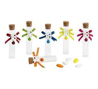 Aurora Store - 12 bottigliette in Vetro 18 Anni con Tappo in Sughero Bomboniera per Confetti h.12 cm diam. 2.5 cm Tipo provetta fiale portaconfetti Diciottesimo Compleanno 18 Anni Festa Compleanno