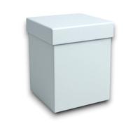 Aurora Store 20 Scatole in Cartone con Coperchio Bianco Pieghevole Fai da Te 12x12x16 cm bomboniera Matrimonio Battesimo Comunione Regalo Muffin Porta Confetti