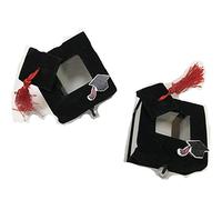 Aurora Store 24 scatole con Cappello Laurea Nero bomboniera scatolina Bauletto Confetti Festa Tocco 6x6.5x5H cm