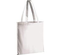Aurora Store 50 BUSTE SHOPPERS IN TNT BORSE SPESA 36x40 cm BUSTINE RIUTILIZZABILI SHOPPER 80 g/m2 termosaldato con manici lunghi per la Spesa Riutilizzabile (Bianco)
