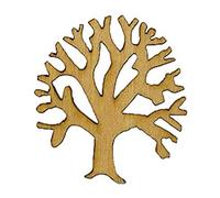 Aurora Store 50 Pezzi Pendente Ciondolo Albero della Vita in Legno 3x3cm Applicazione Legnetti Decorativi Charms per bomboniere, Sacchetti, segnaposto Forme Miniatura
