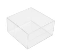 50 Scatoline rettangolari in PVC Trasparente 6x6x3 cm portaconfetti bomboniera Astuccio Matrimonio Battesimo Laurea plastica segnaposto