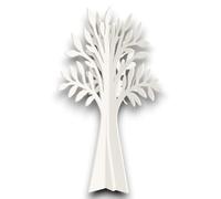 Aurora Store - Albero della Vita in Legno BIANCO h. 30 cm Decorazione, Espositore Bijoux, per Tableau Matrimonio,Comunione, segnaposto Natale e lavoretti bomboniere Fai da Te