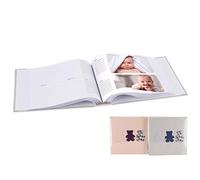 Aurora Store Album Foto con Orsacchiotto 200 Foto 10x15 cm Bamibini Battesimo Nascita (Rosa)