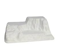 Aurora Store Base Bianca Innevata in Plastica per Villaggi Natalizi per Giostrine Montagna Stand per Scenari Presepe Nordico 37x52x19 cm