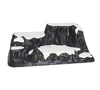 Aurora Store Base Innevata in Plastica per Villaggi Natalizi Giostrine Montagna Stand per Scenari Presepe Nordico 54x40x20cm